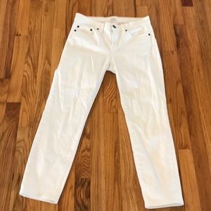 J Crew white cropped Jean